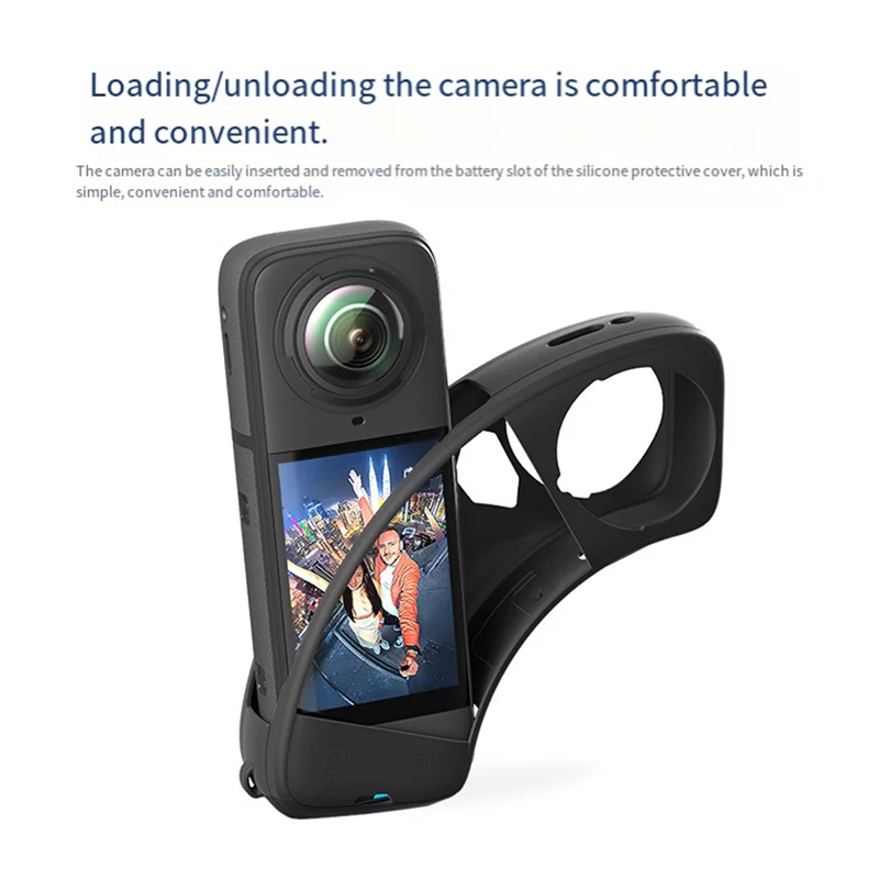 FFYY-для Insta360 X5 силиконовый защитный чехол силиконовый чехол для спортивной камеры защита от пыли и грязи