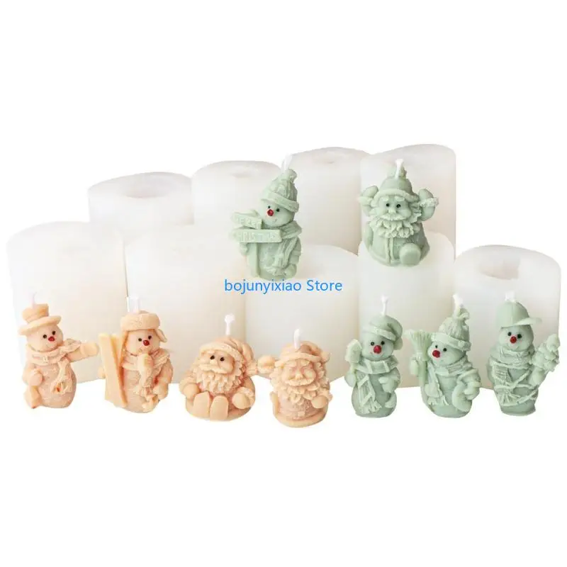 

900B Snawman Flom, Santa Fold для Diy Soap Prast Grother Decor Decor Dishing Forting, эпоксидная смола