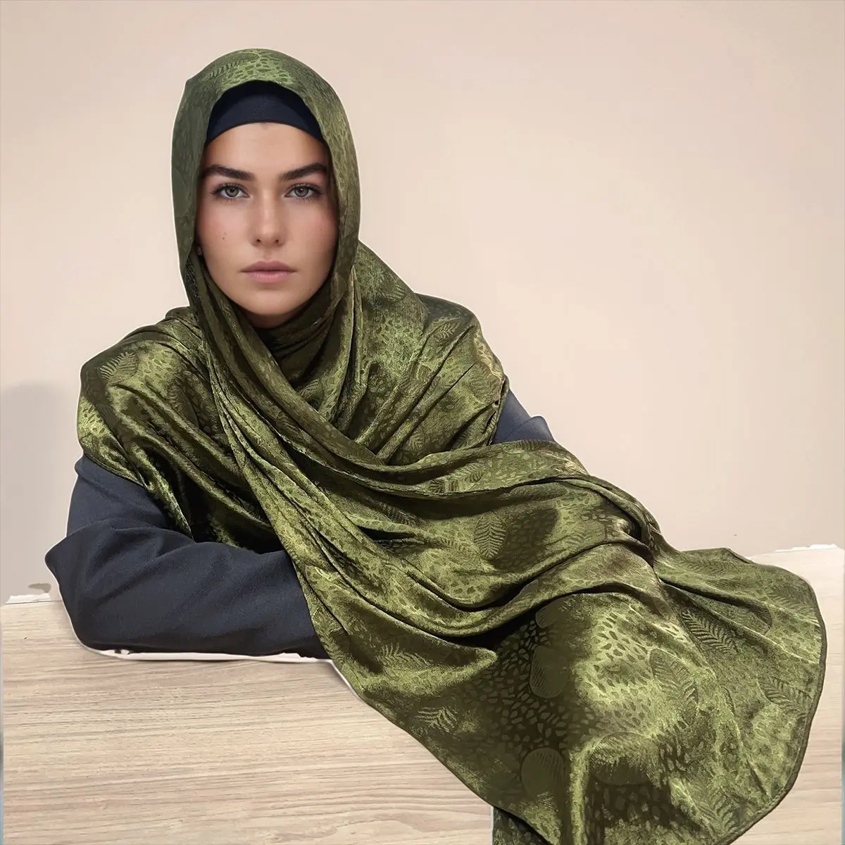 70*170 CM mujeres musulmanas moda chal bufanda Malasia nueva simulación seda Jacquard bufanda turbante Hijab para mujeres