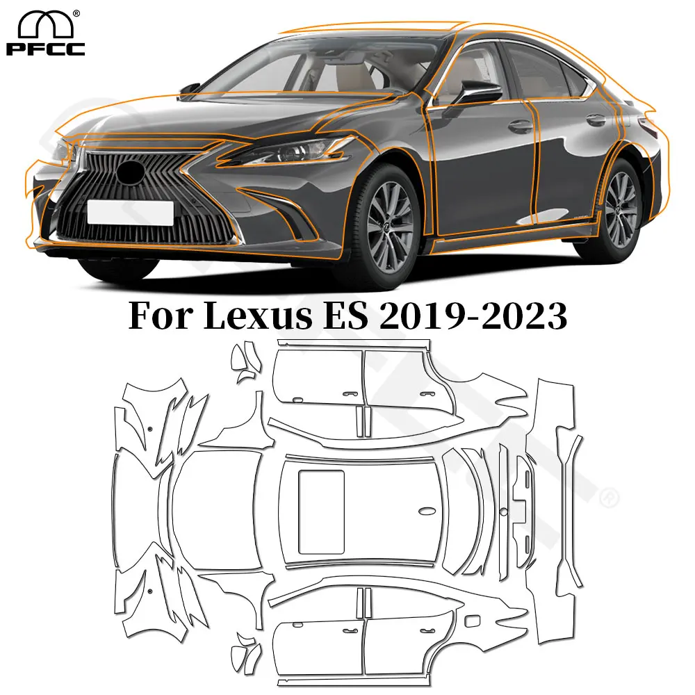 For Lexus ES 250 300H 350 2019-2023 TPU Paint Protection Film Anti-Scratch Car Body Pre-cut PPF Clear Bra Resistant Invisible