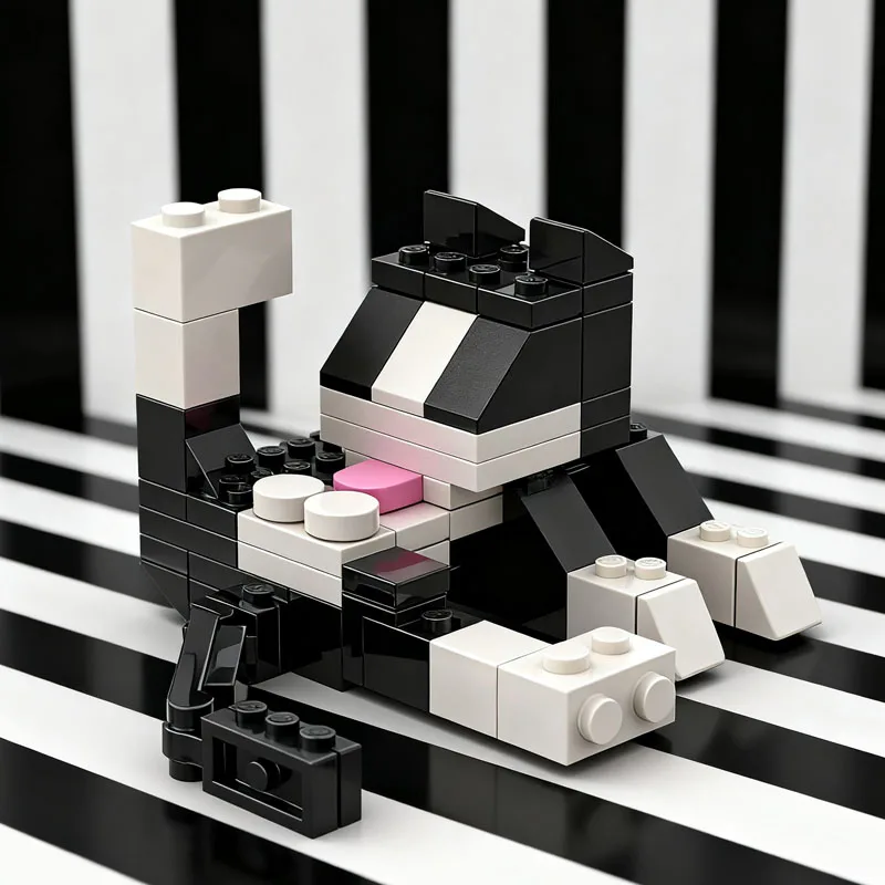 

MOC City Cat Animal Series строительные блоки детские развивающие игрушки, креативный подарок «сделай сам» на день рождения