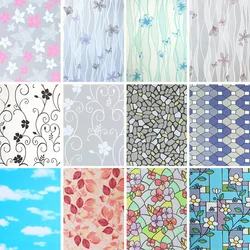 Window Privacy Film Glass WindowFilm Removable Vinyl Door Window CoveringsUV Blocking Sticker for Home Deco