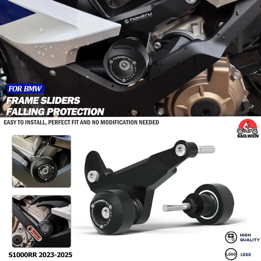 

Motorcycle CNC Frame Sliders Protector Guard Fairing Crash Pad Falling Protection Frame Slider For S1000RR s1000rr 2023-2025