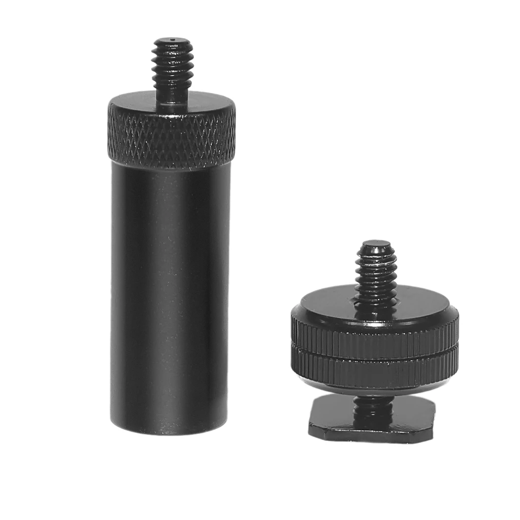 XT-XINTE 1/4 Inch Screw Metal Bracket Tripod Mount Monopod Extension Rod with Cold Shoe Adapter for DSLR SLR Cameras Accessories