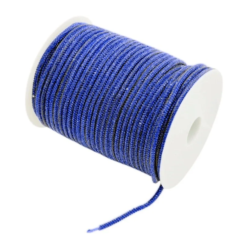Weißes Kristall-Strassband 4mm Baumwollkern-Seil 10-50 Yards für Nähen Kleidung Taschen Hüte DIY Handwerk