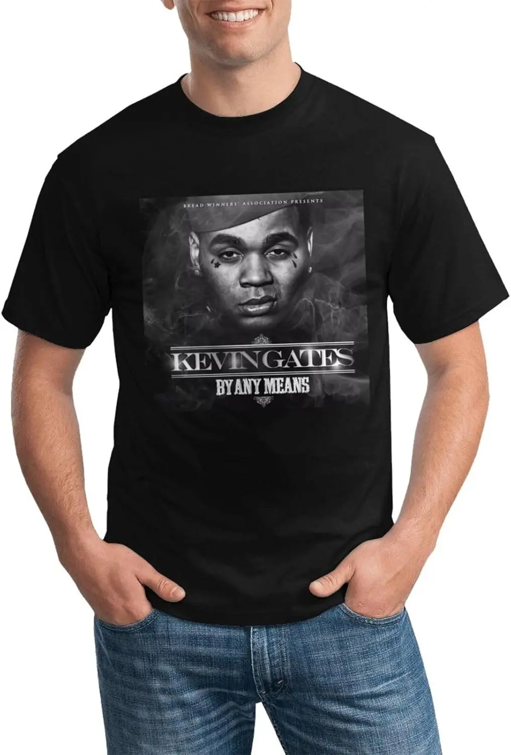 

Рубашка Kevin Music Gates, мужская персонализированная футболка с коротким рукавом, модные футболки с рисунком, крутые повседневные топы черного цвета