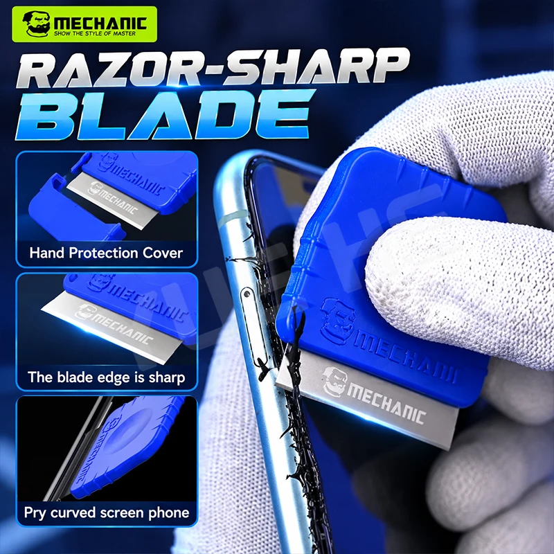 MECHANIC 003 Razor Sharp Pry Blade Cover for Mobile Phone Curved Screen Glue Removing LCD Disassembly Repair Hand Tools