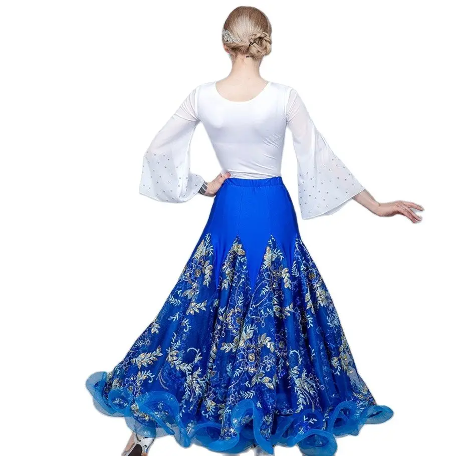 standard skirt women ballroom dance skirts dance clothes flamenco skirt spanish flamenco costume waltz dance wear swing