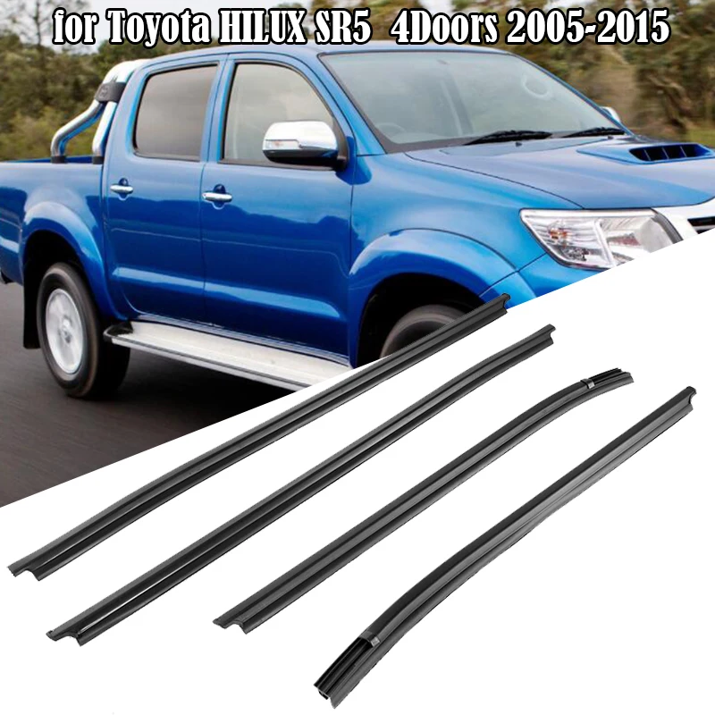 for Toyota HILUX SR5 4Doors 2005-2015 Car Side Windows Weather Strips Door Window Sealant Strip Seal Weatherstrip