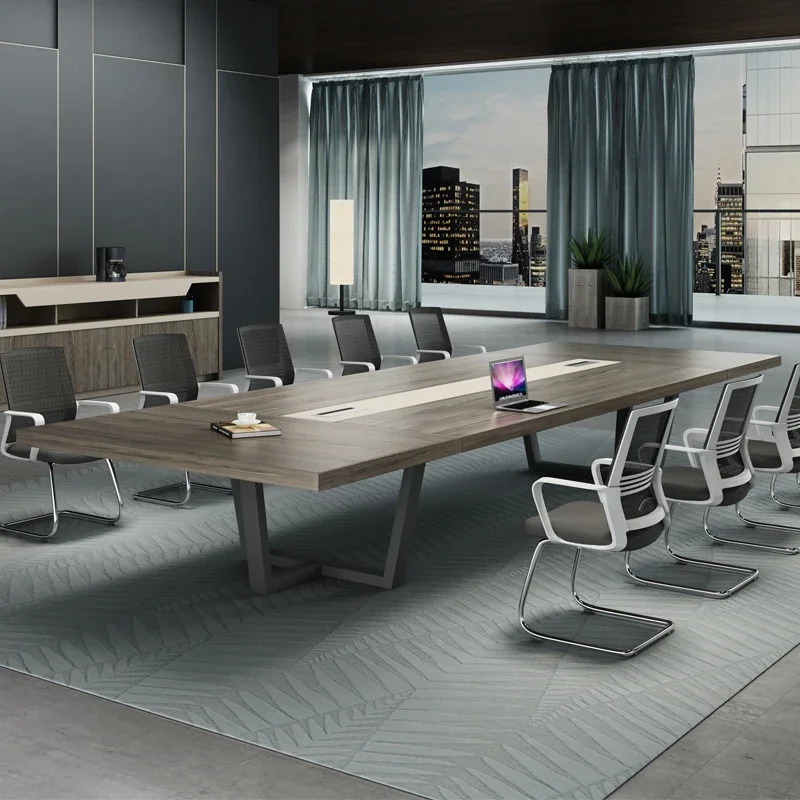 

Workbench Office Small Long Table Simple Modern Long Large Conference Table and Chair Combination Conference