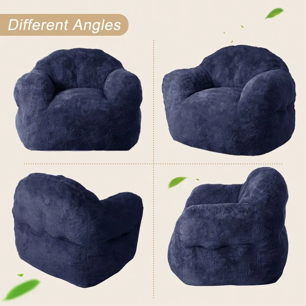 

Bean Bag Chair Sofa, HighDensity Foam Filled Large BeanBag Sofa With Armrests For Living Room, Bedroom, HighDensity Foam Filled