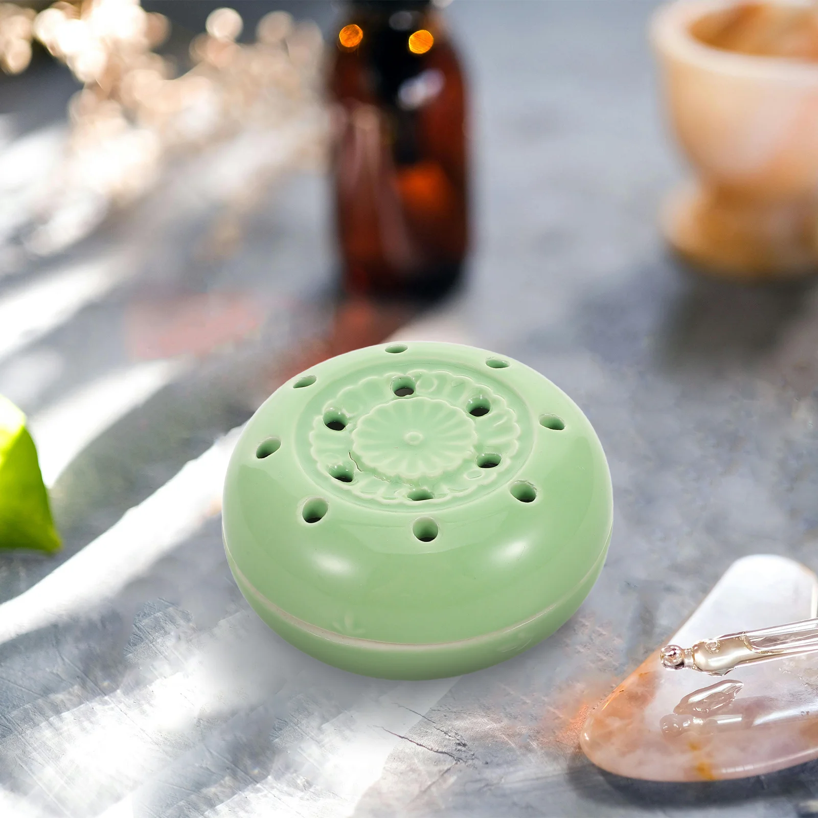 

Керамическая коробка для прижигания с объемным подогревом для комплексной терапии, портативная горелка-контейнер для моксы для домашнего офиса