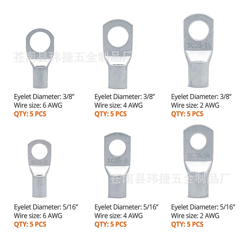 

Copper Nose 30pcs Boxed Peek Terminal Wiring Tinned Round Terminal SC Bare Terminal