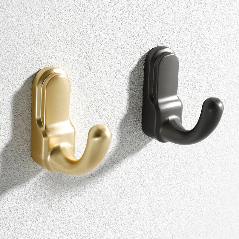 WV Gold Minimalist Single Coat Hook with Hidden Screws High-End Small Hook for Entryway Cabinet Or Door