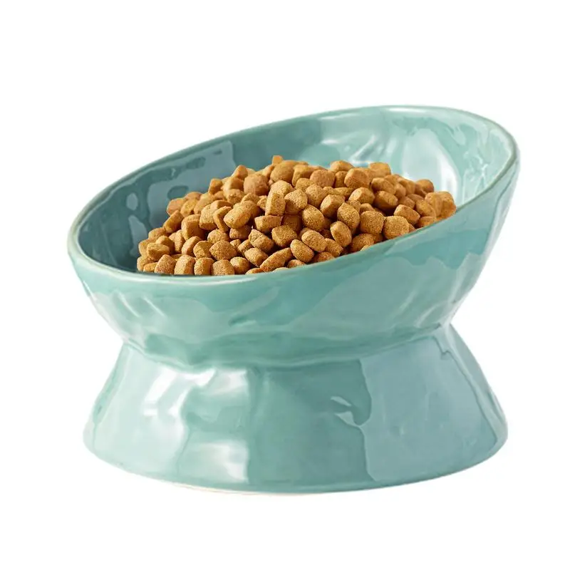 ceramic cat food bowls Elevated Tilted Feeding Dish Water Bowls  Elevated dog Food Bowl Wide Cat Food Bowl Food Water Feeders