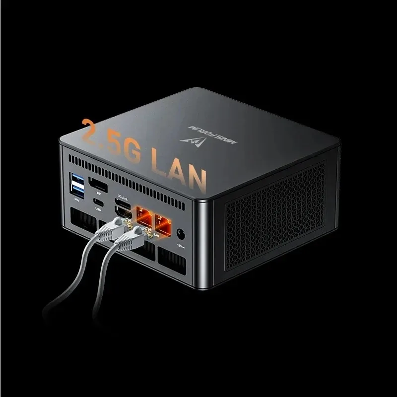 MINISFORUM UM890 UM880 PRO AMD Ryzen 9 8945HS Мини-ПК с двумя DDR5 5600 МГц M.2 PCIE4.0*2 SSD 2*2.5G RJ45 OCulink Настольный игровой ПК