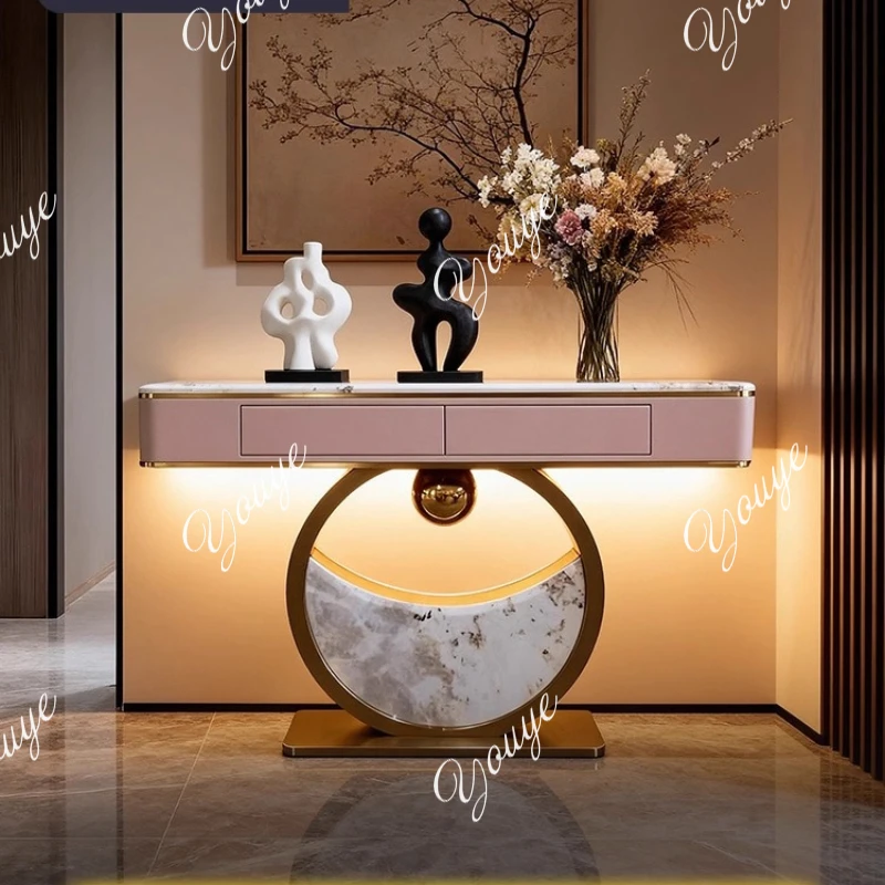 

Light luxury entrance cabinet Entry door Small apartment high-end villa living room decorative cabinet Italian high-end entrance