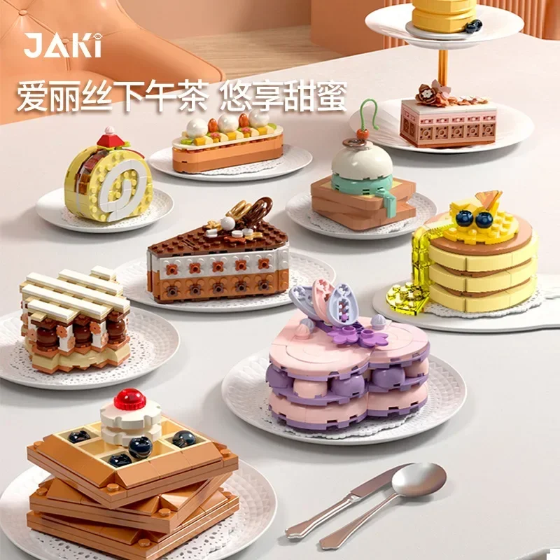 ตัวต่อบล็อกขนมหวาน JK5618-28 ตกแต่งเค้กวาฟเฟิล ของขวัญสร้างสรรค์สำหรับเด็กผู้หญิง ทำมือ DIY ของขวัญสำหรับโรงเรียน