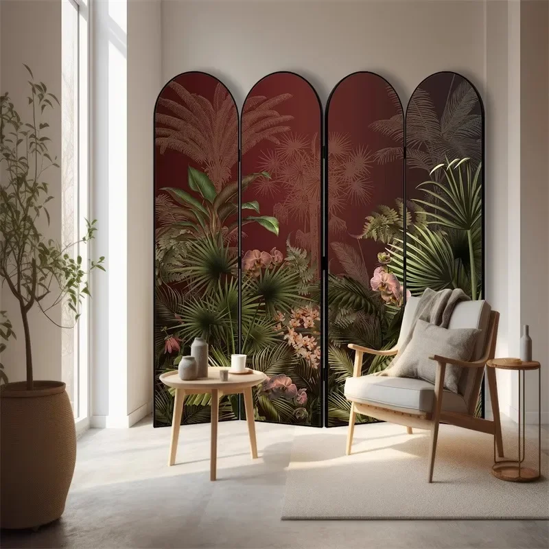 for Hotel New National Style Folding Screen Partition for Living Room Dining Room Bedroom Entrance Blocking Decorative French