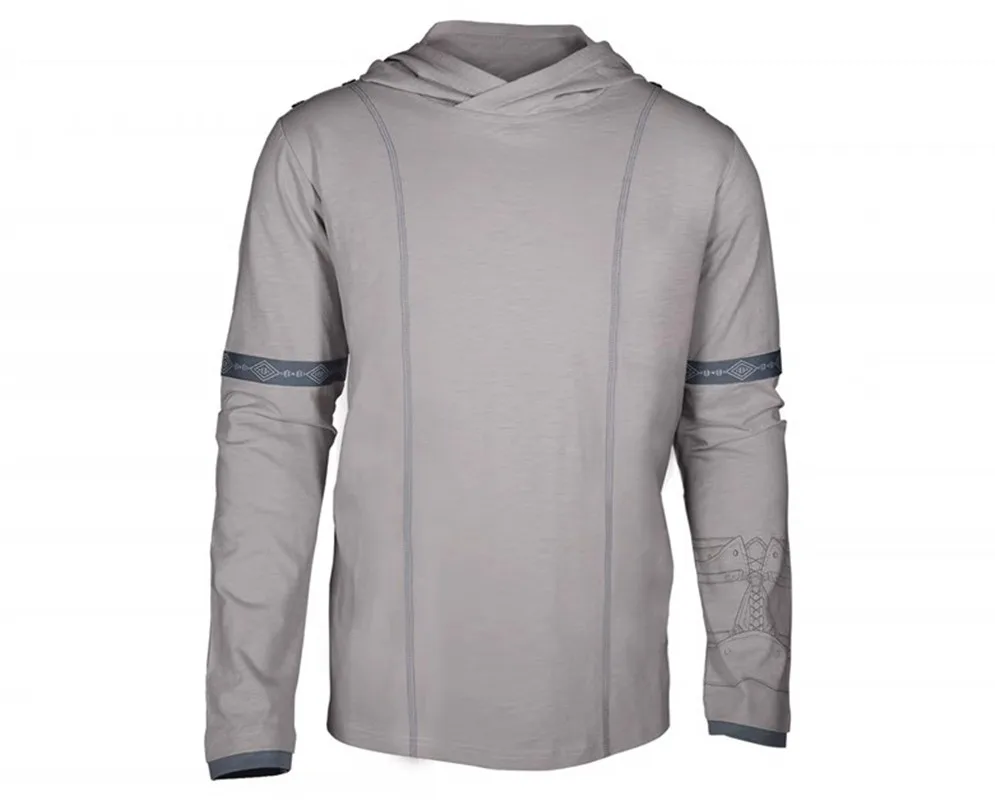 

Desmond Miles Cosplay Connor Embroidery Light Grey Hoodies Sweatshirt Long Sleeve Hoodie Casual For Men