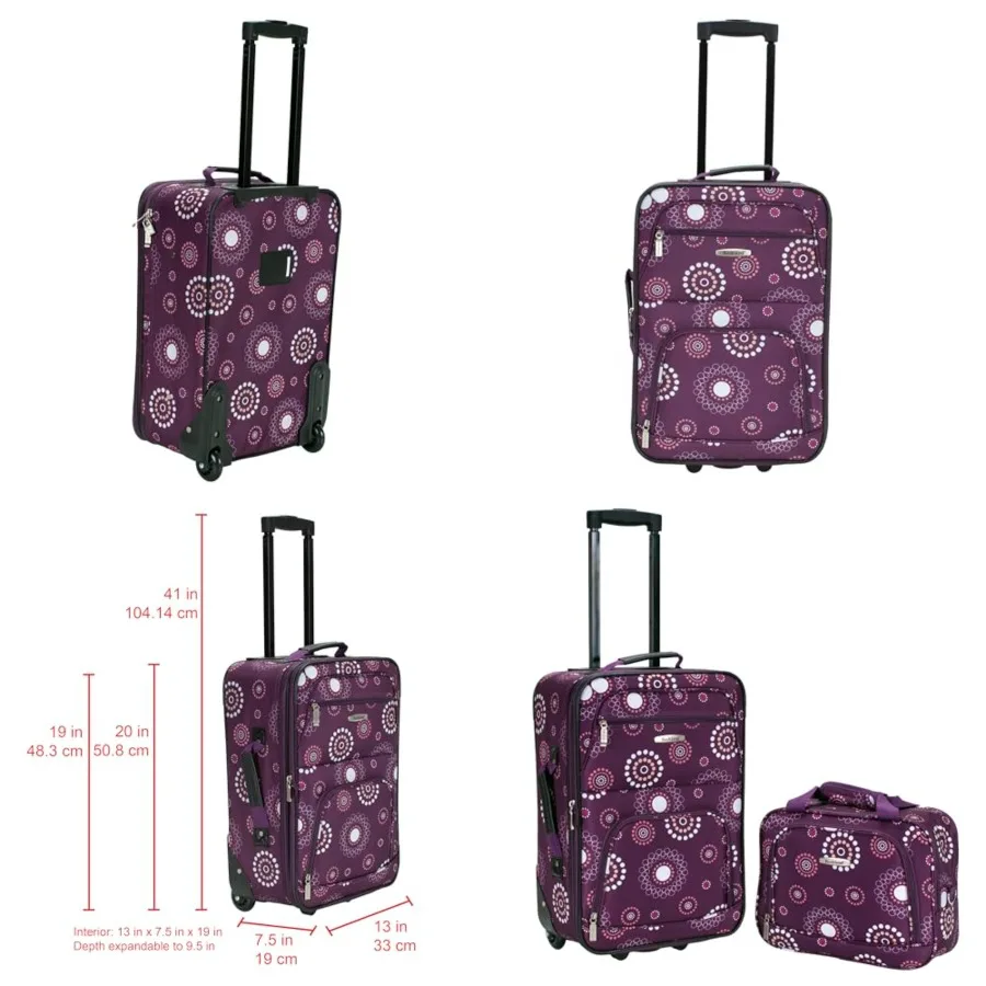 

Fashion Softside Upright Luggage Set, Expandable,,2-Piece 14/19