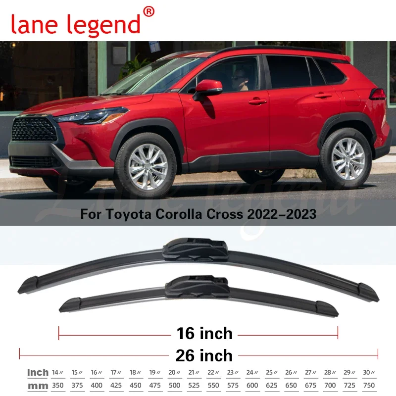 Car Wiper Blade For Toyota Corolla Cross 2022-2023 Windshield Rubber Silicon Refill FrontWindow 26\