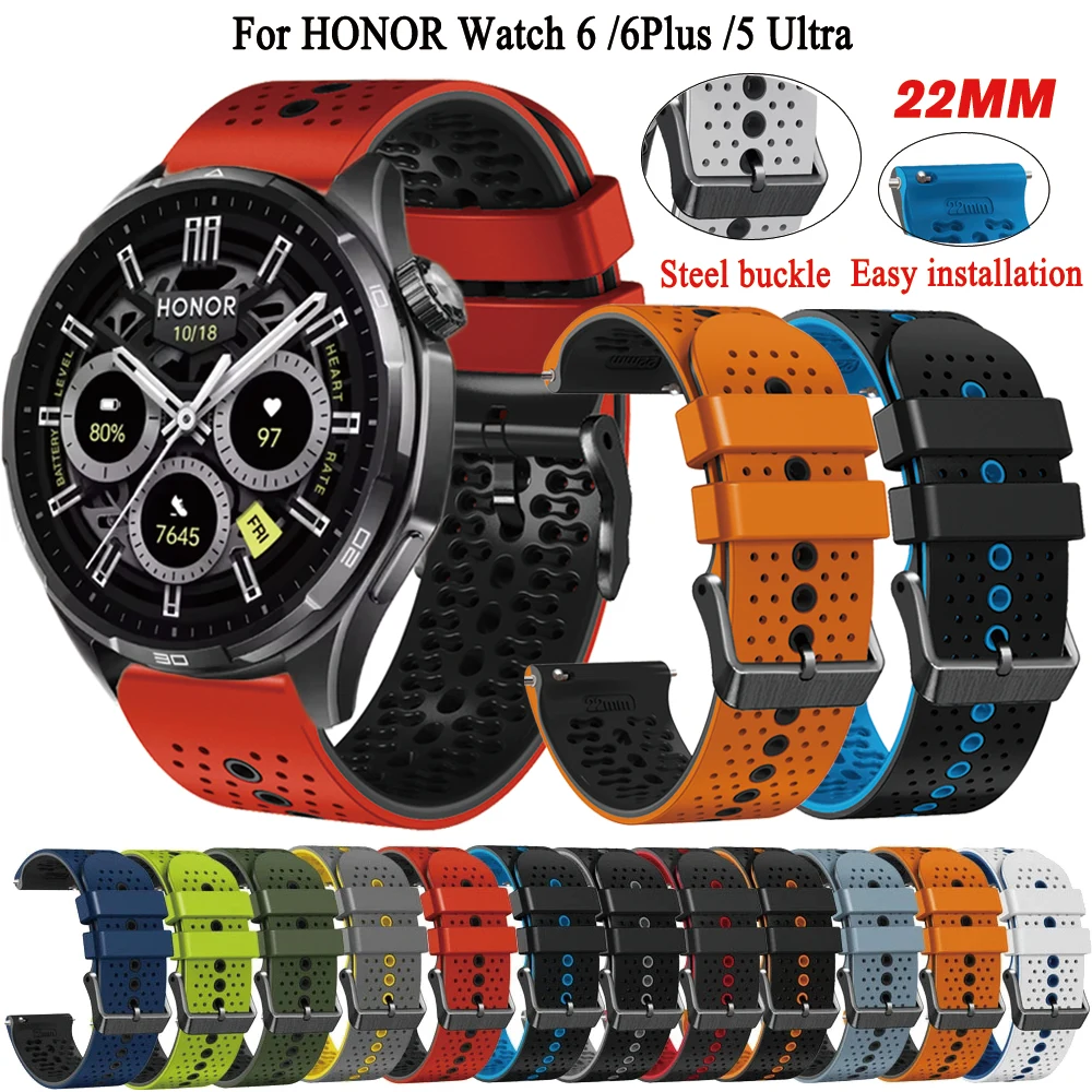 Silicone Watch Band 22Mm - Correa de 22mm para reloj HONOR