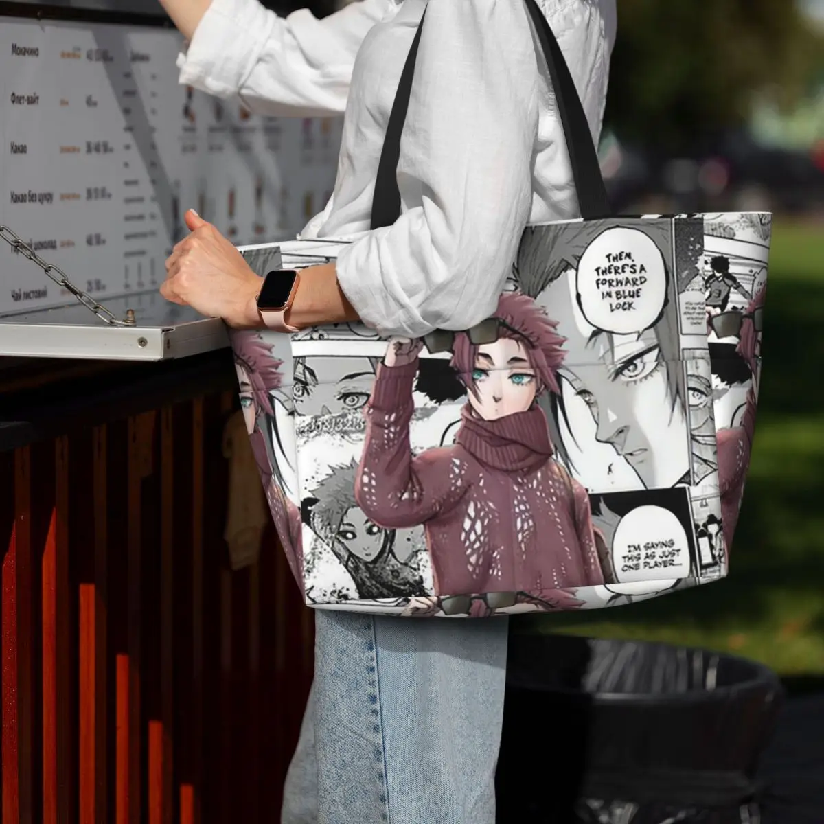 Itoshi Sae Blue Lock Cartoon Anime Beach Tote Bag Sport Gym Yoga Duffle Large Tote Bag Women Travel Bag Fitness bag