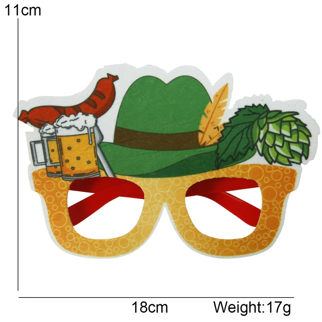 Celebration Decor Glasses Creative Beer Themed Glasses Oktoberfest Party Glasses Felt Back For Carnival Parties Celebration