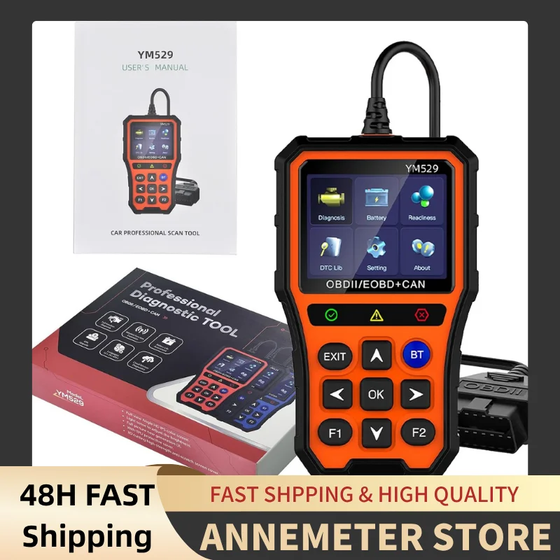 

OBD2 Scanner Diagnostic Tool with Bluetooth, Code Reader for Cars, Trucks, All Vehicles, Escaner Automotriz Fixd Car Diagnostic