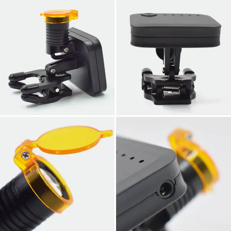 Wireless  Headlight Clip-on Headlamp With Optical Filter for Dental Lab Surgical Medical ENT Integrated Headlamp