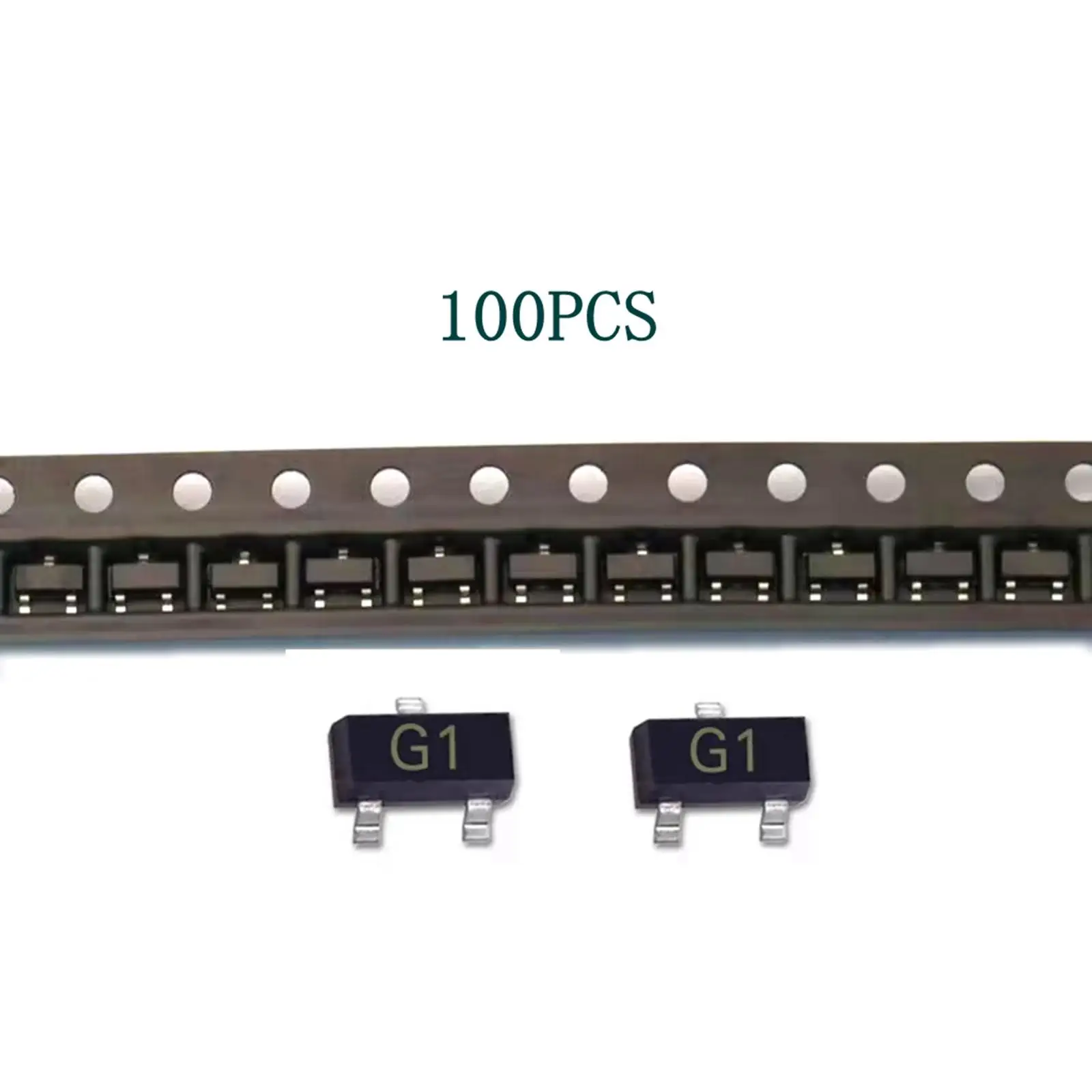 100Pcs SMD Transistors 2N5551 Surface Mount Transistors MMBT5551LT1G for Electronic Projects Control Circuits Audio Video Repair