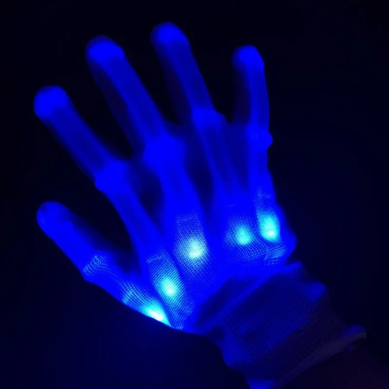 1 Pair Halloween LED Luminous Gloves Christmas Decoration Event Party Supplies High-quality Luminous Gloves