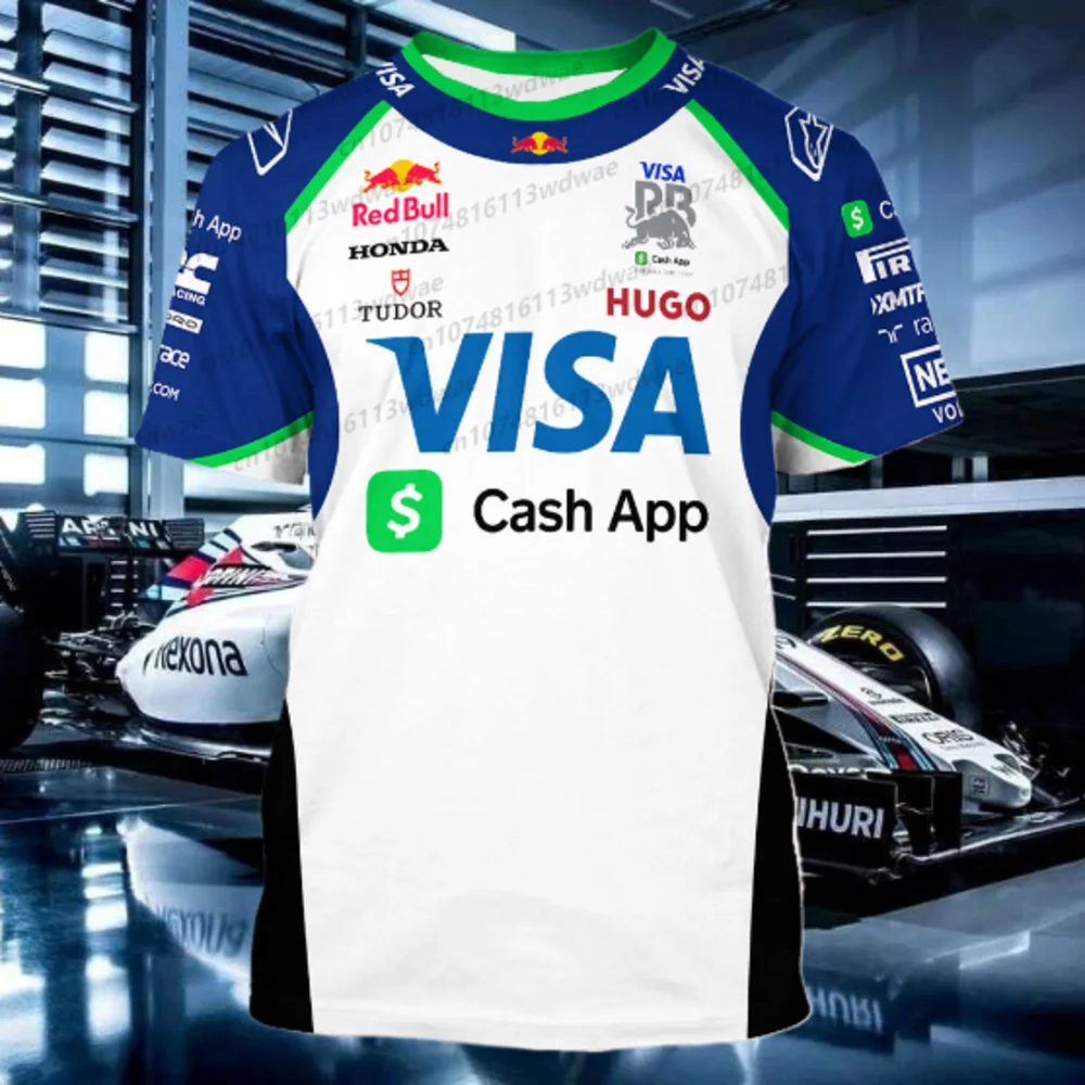 

​ Футболка Formula1 F1 для мужчин.Visa Cash App.F1 Team Официальные лицензированные футболки гоночного снаряжения Подарки для фанатов Эксклюзивный дизайн ​