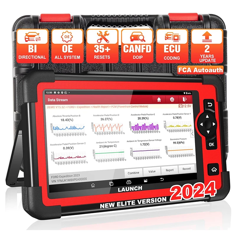 X431 CRP919E Elite OBD2 Scanner 2024 New Bidirectional Tool CANFD DOIP All System Diagnosis with 2 Year Update