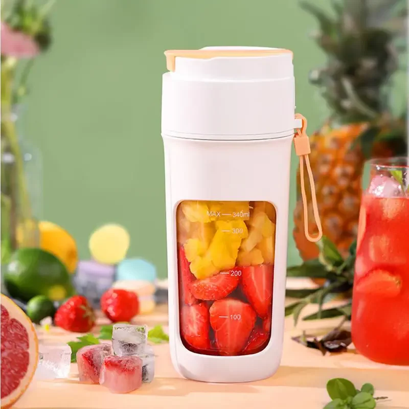 Portable Wireless Blender with the Straw, USB Travel Juice Cup Baby Food Mixing Juicer Machince with Updated 10 Blades