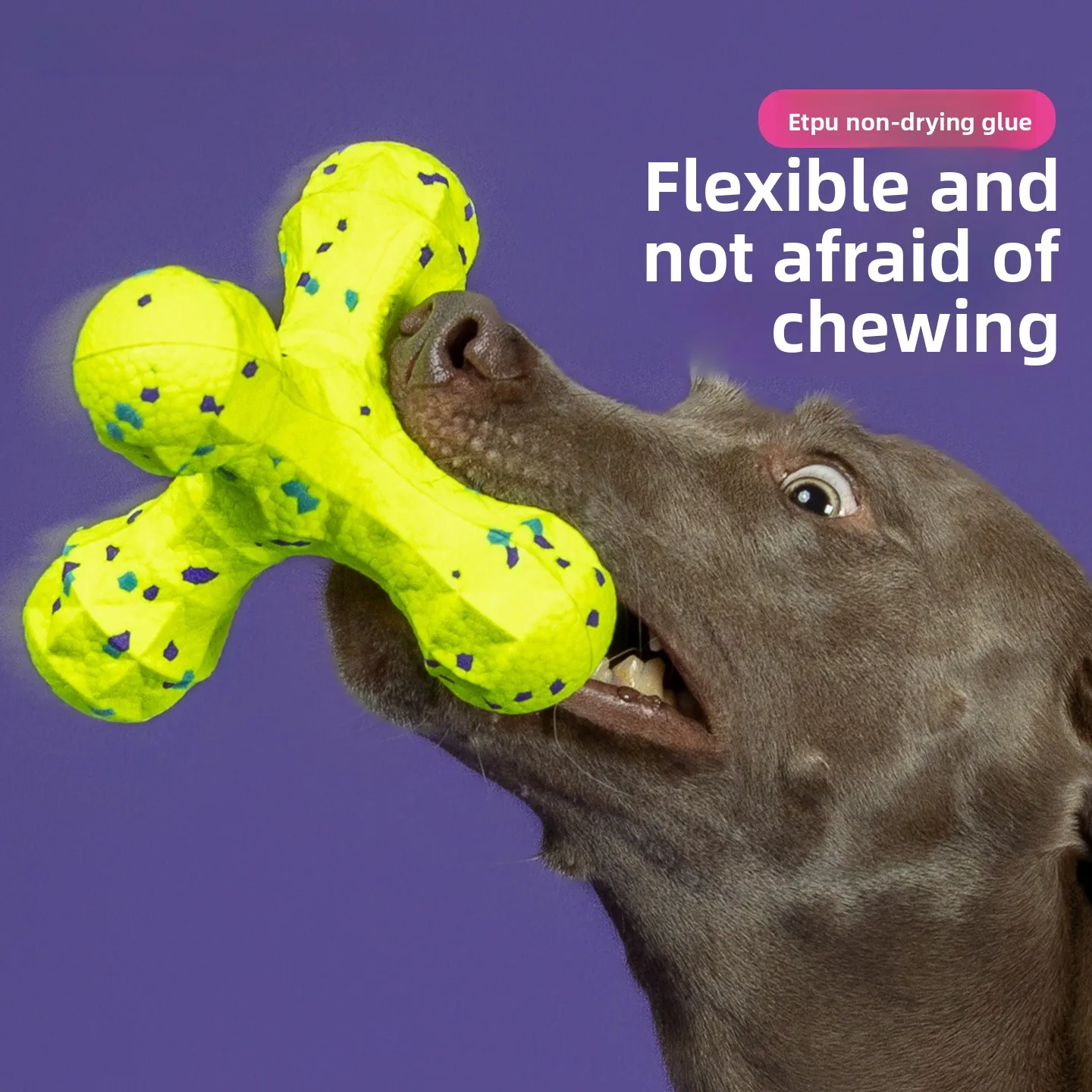 

Игрушка для собак QMONSTER ETPU: Неразрушимая жевательная игрушка для чистки зубов, гибкая, устойчивая к укусам, для развлечения и ухода за зубами собак