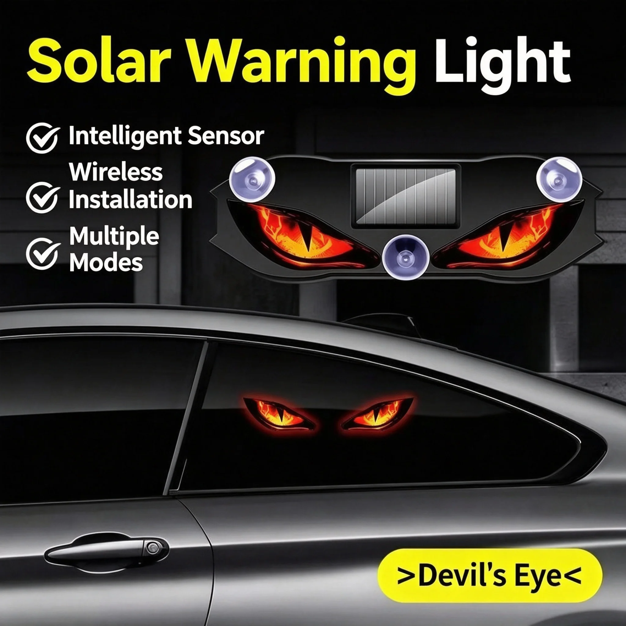 Lampu Peringatan Mata Iblis Mo - Car Accessories Evil Eye ulasan dan harga