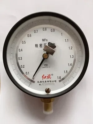

China red flag instrument calibrator 0.4 precision pressure gauge YB-150 0-25 4mpa10MPA zero adjustment
