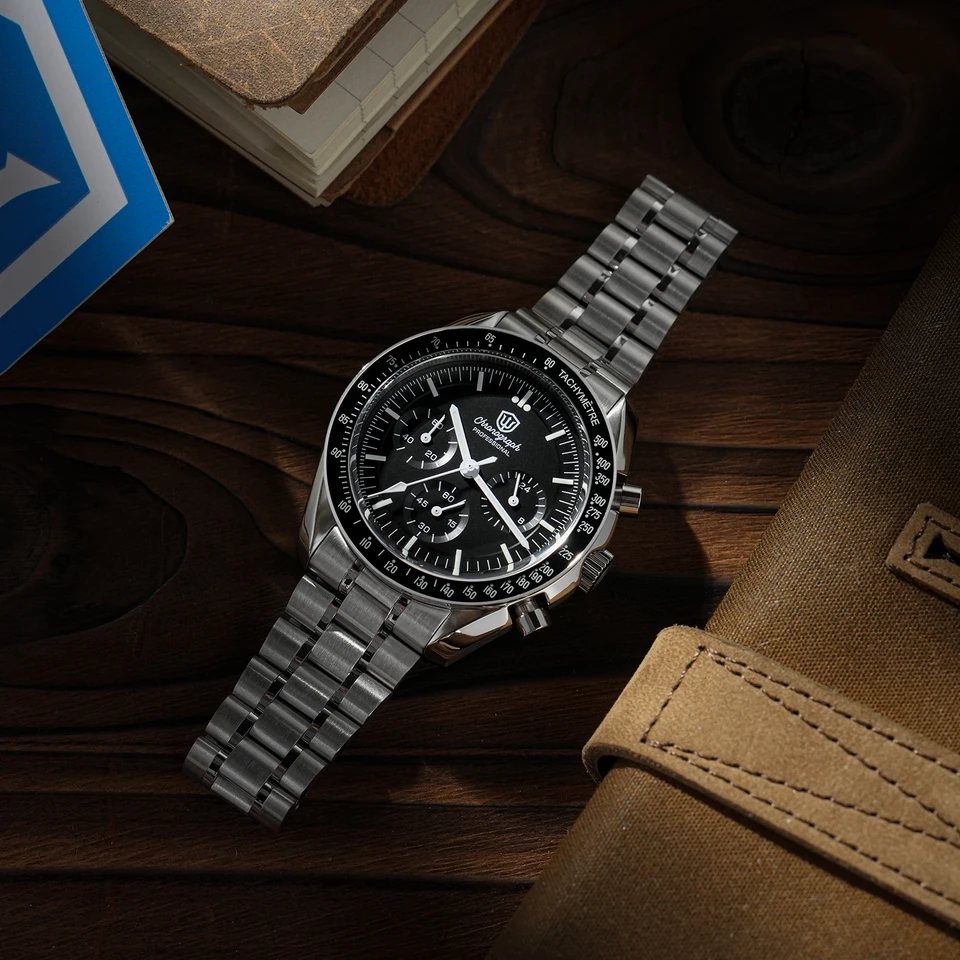 Watchdives WD1860 40mm ダイブウォッチ VK63 クロノグラフ クォーツ