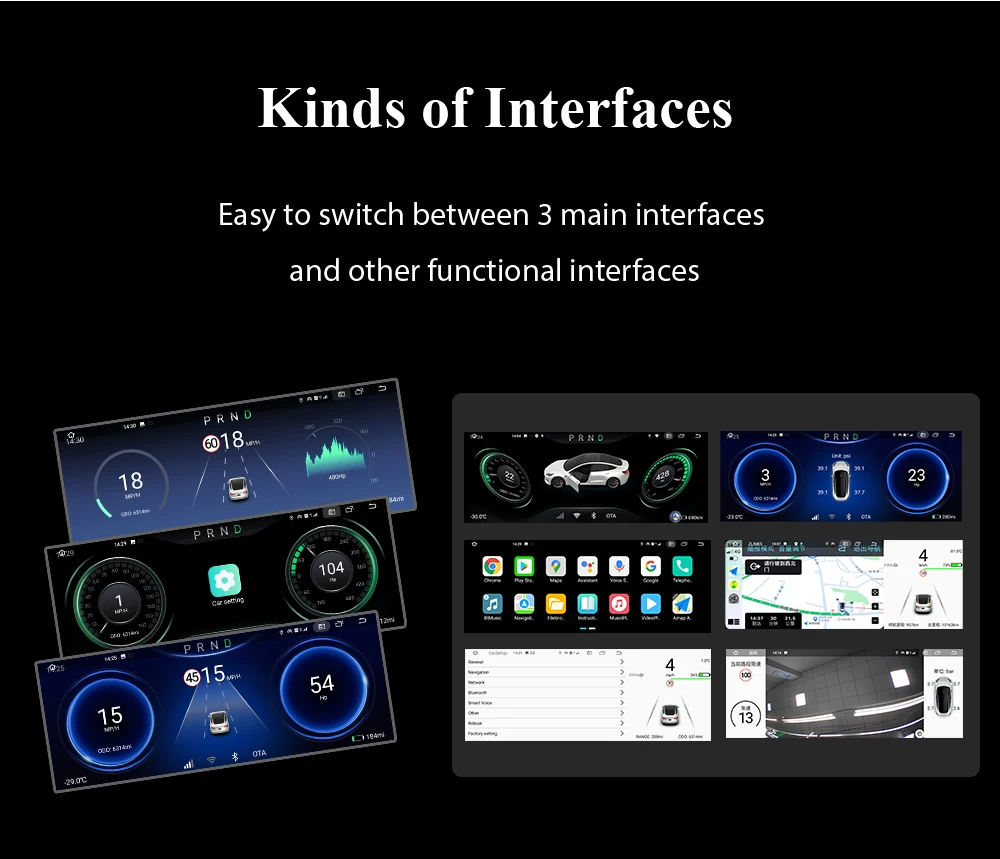 TPBUFF La nueva actualización de la pantalla táctil del salpicadero de la consola central digital Tesla Model 3 y HUD de tpbuff de 10,25 pulgadas