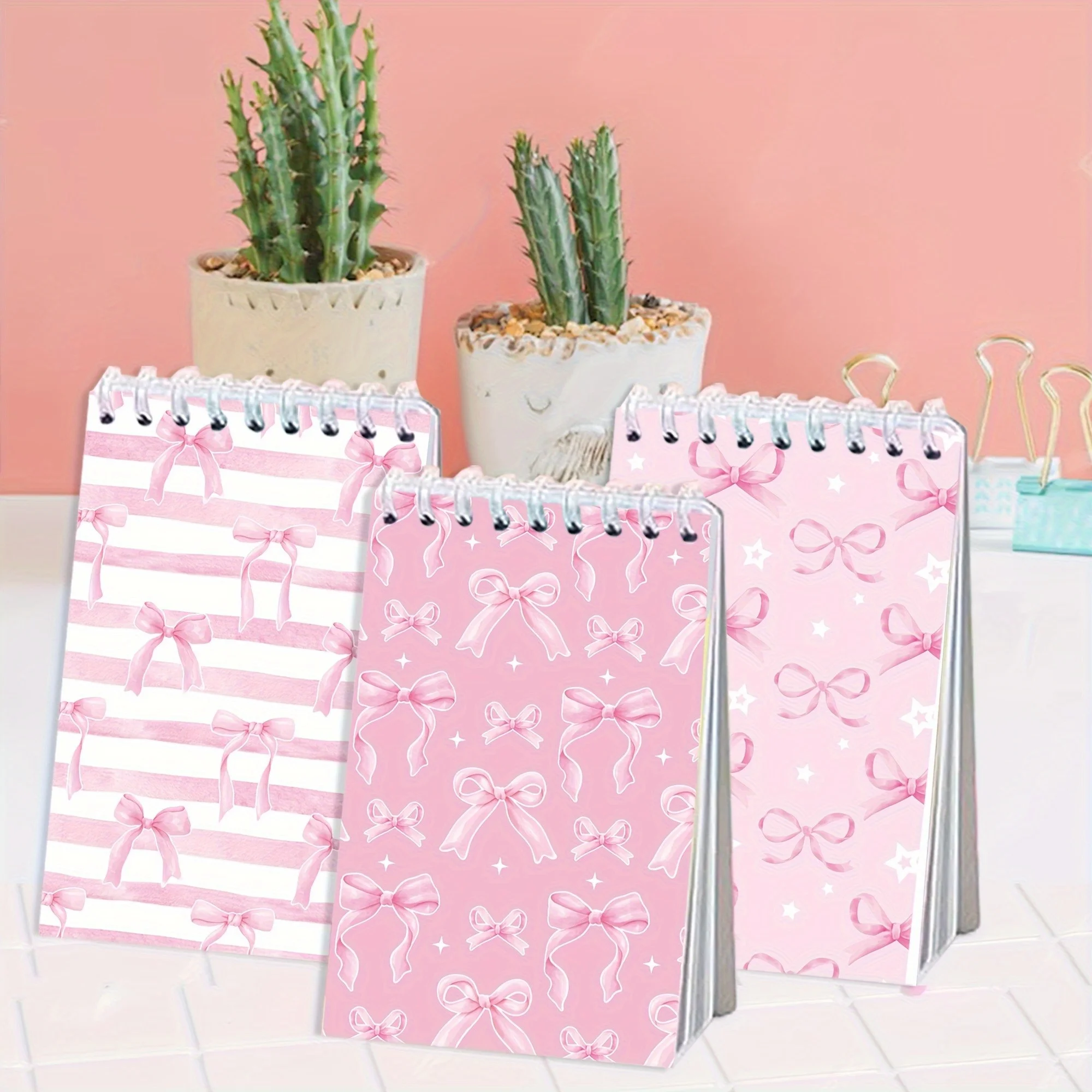 8 Stück Mini-Notizbücher im Bohemian-Stil mit rosa Schmetterlings- und Blumenmuster, Spiral-Taschennotizbücher, geeignet für dekorative Notizblöcke – Detail 9