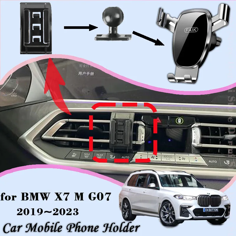 

Car Mount for BMW X7 M G07 2019~2023 2022 Air Vent Mobile Phone Holder Cellphone Bracket Gravity Stand Auto Sticker Accessorie