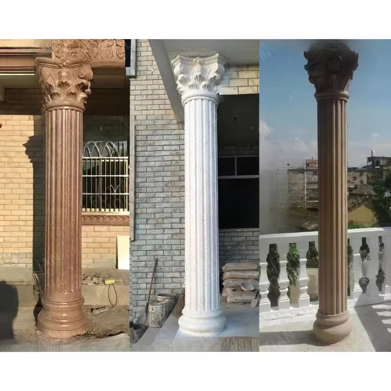 Exterior decoration ABS plastic concrete round Roman column mold