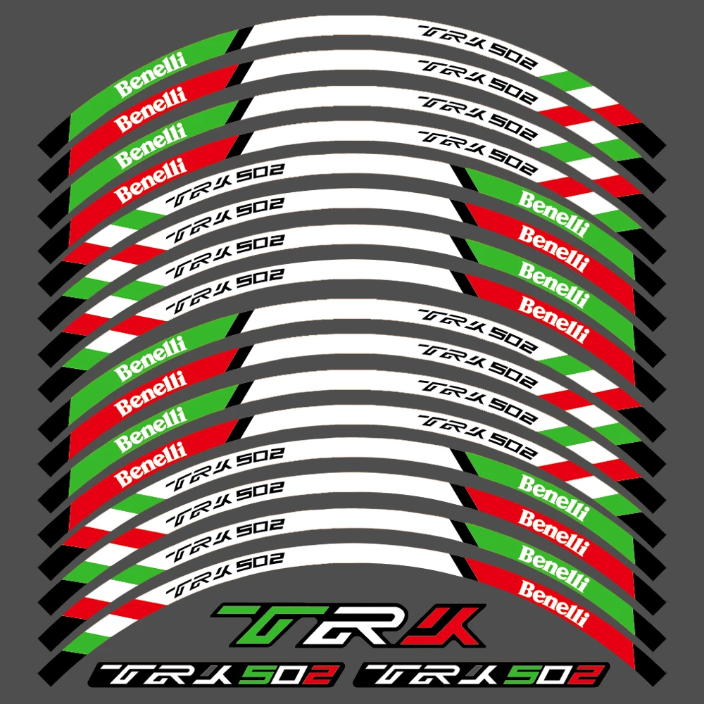

Pegatina reflectante para llanta de motocicleta, accesorios de cinta de 17 pulgadas, imperme, para Benelli TRK 502 TRK502 trk502