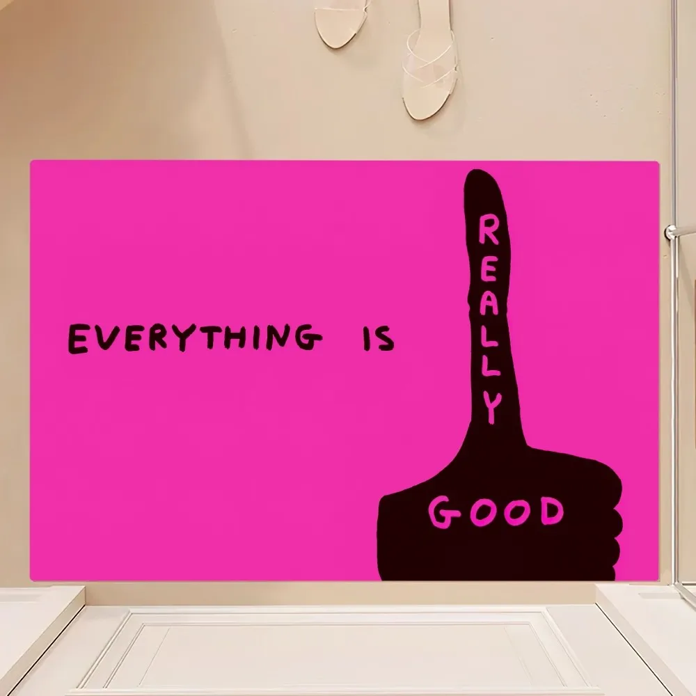 Art David Shrigley Floor Mat Bedroom Kitchen Door Bath House Super Absorbent Foot Non-slip