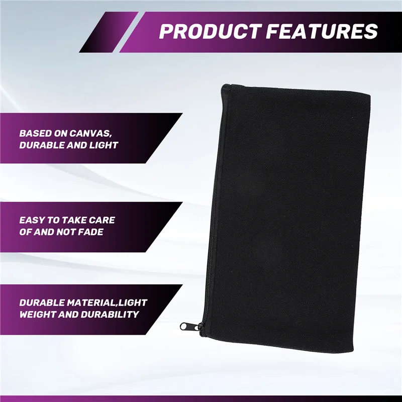 Eficiente 40 pçs lona lápis bolsa zíper sacos de maquiagem em branco artesanato diy sacos multiuso sacos de armazenamento estacionário de higiene pessoal