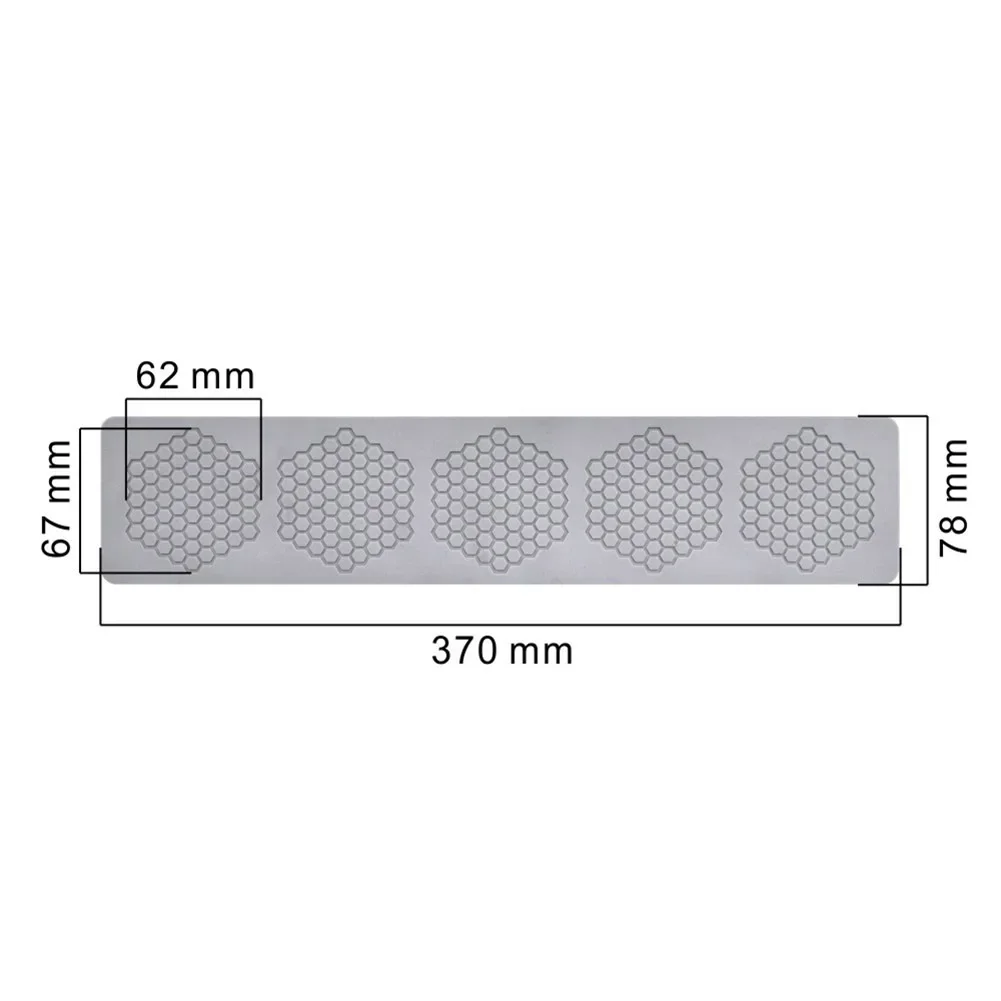 デザートカップケーキ、ケーキフォンダン、ポリマークレイ、キッチンベーキングツール用のハニカム型