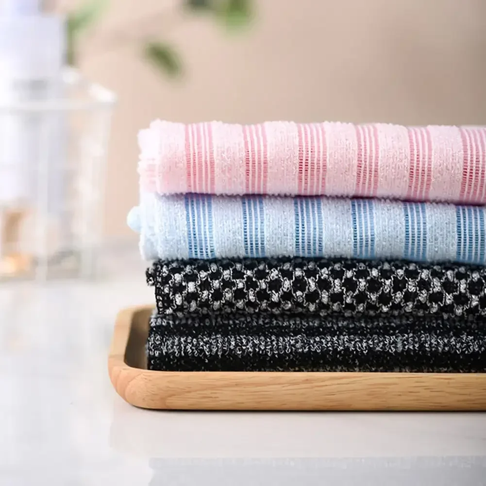 Rubbing Washcloth Bath Nylon Towel Brush for Back Towels Exfoliating Scrub Shower Sponge Body Bathroom Accessories
