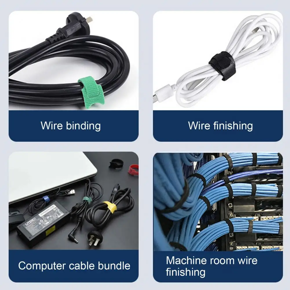 다목적 케이블 관리 벨트, 내구성 와이어 스트랩, 와이어 정리 리테이너, 사용하기 편리한 100 개